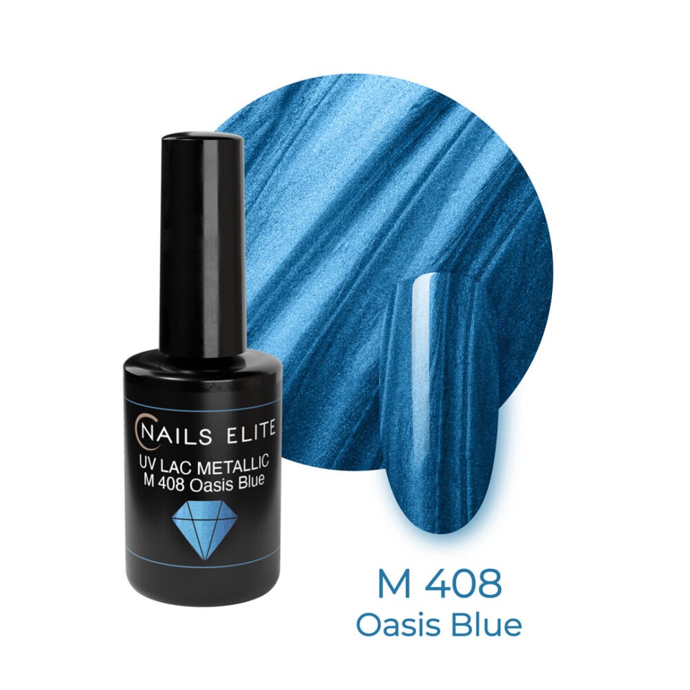 Semipermanente Uv Lac Metallic Blue Oasis M 408