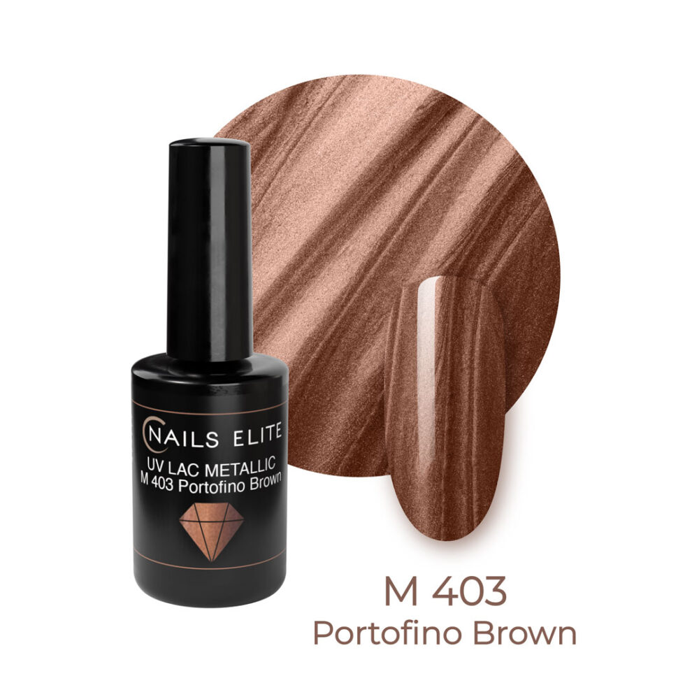 Semipermanente Uv Lac Metallic Portofino Brown M 403